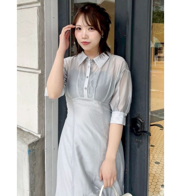 dazzlin「レイヤードシャツドッキングワンピース」|ワンピース|