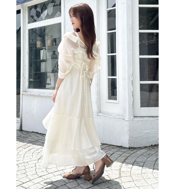 dazzlin「レイヤードシャツドッキングワンピース」|ワンピース|