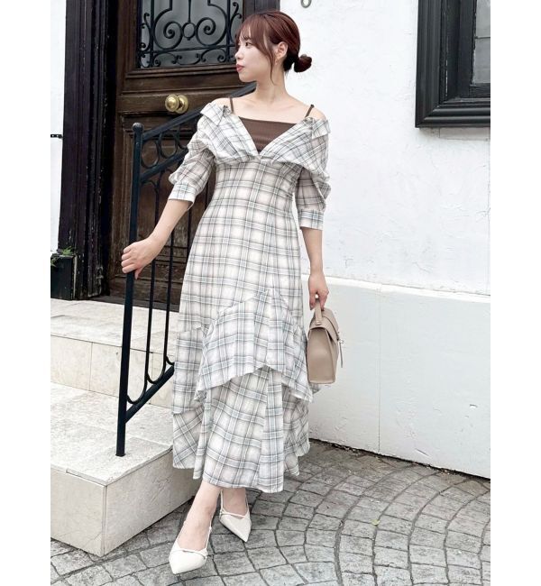 dazzlin「レイヤードシャツドッキングワンピース」|ワンピース|