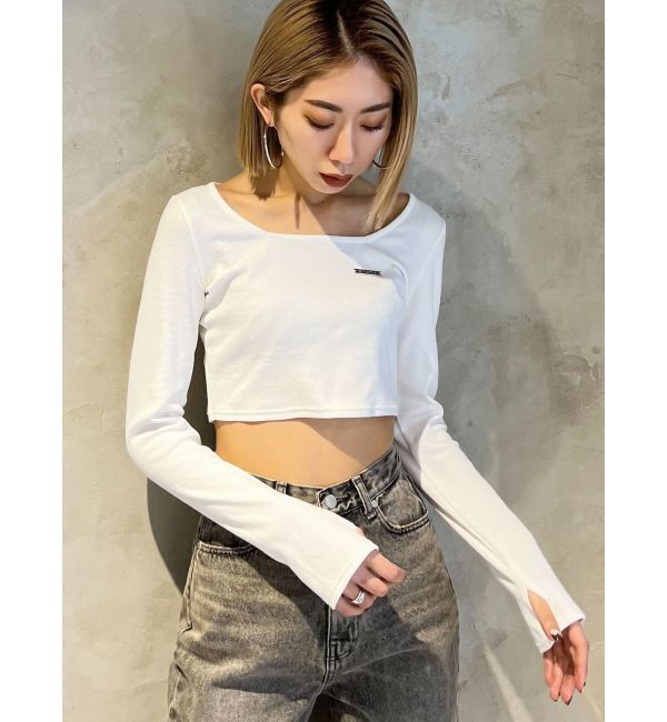 EMODA「プレートクロップトップ」|Tシャツ・カットソー|