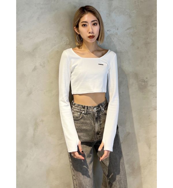 EMODA「プレートクロップトップ」|Tシャツ・カットソー|