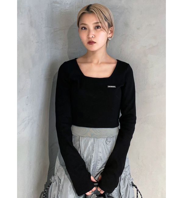 EMODA「プレートクロップトップ」|Tシャツ・カットソー|