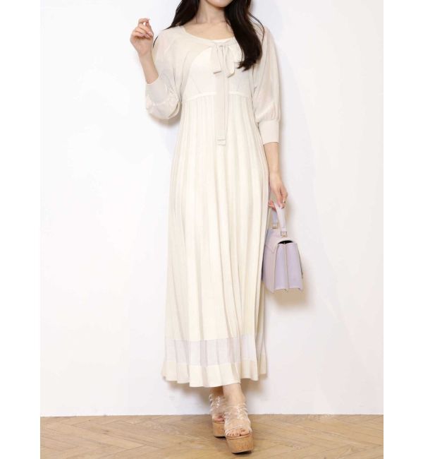 MERCURYDUO「3WAYシアーカーデセットニットワンピース」|ワンピース|