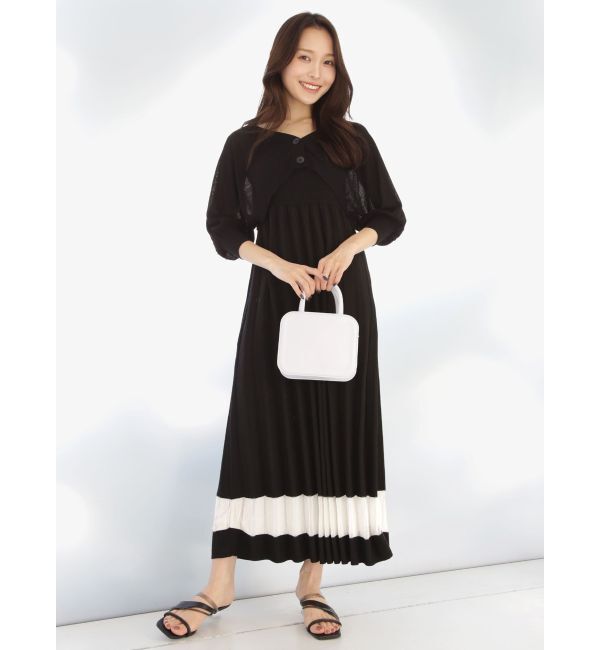 MERCURYDUO「3WAYシアーカーデセットニットワンピース」|ワンピース|