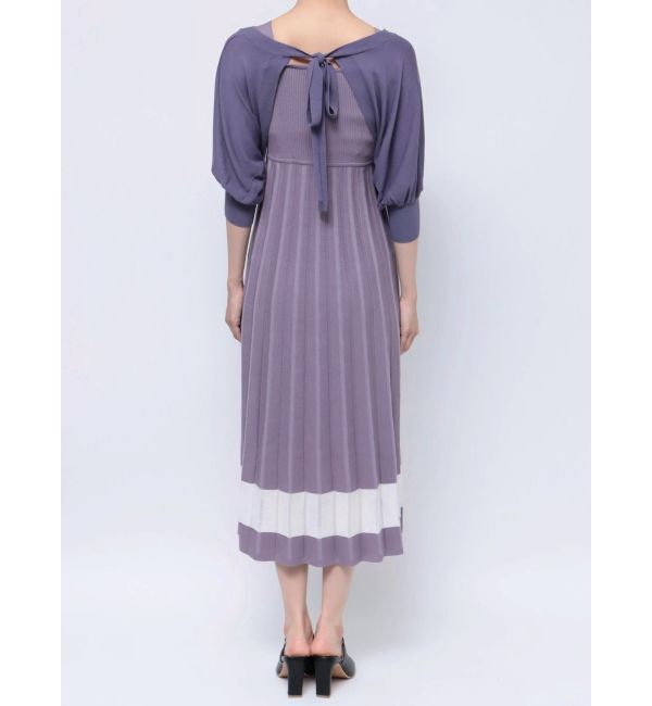 MERCURYDUO「3WAYシアーカーデセットニットワンピース」|ワンピース|