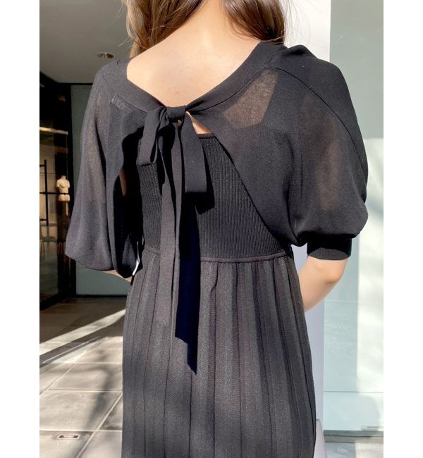 MERCURYDUO「3WAYシアーカーデセットニットワンピース」|ワンピース|