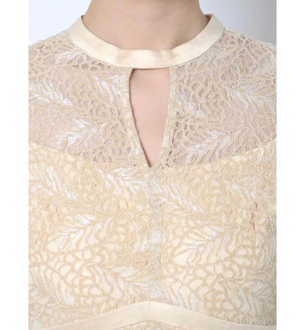 MERCURYDUO「オープンショルダーレースパイピングドレス」|ドレス|