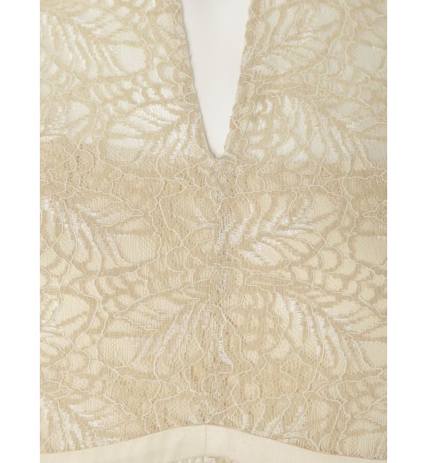 MERCURYDUO「オープンショルダーレースパイピングドレス」|ドレス|