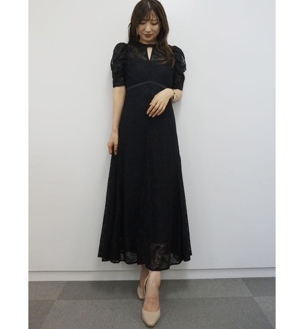 MERCURYDUO「オープンショルダーレースパイピングドレス」|ドレス|