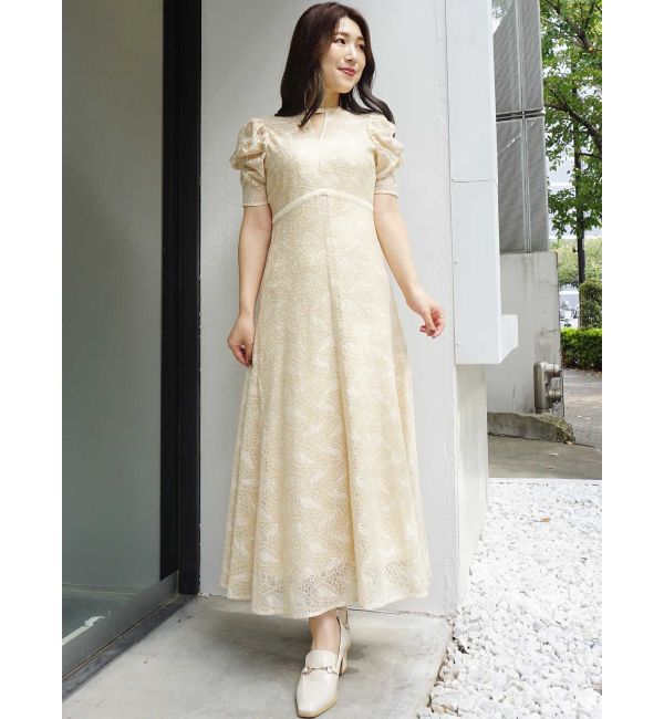 MERCURYDUO「オープンショルダーレースパイピングドレス」|ドレス|