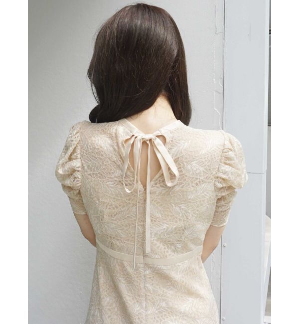 MERCURYDUO「オープンショルダーレースパイピングドレス」|ドレス|