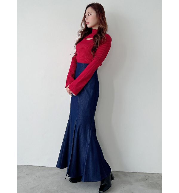 MERCURYDUO「バックレースアップストレッチマーメイドスカート」|スカート|