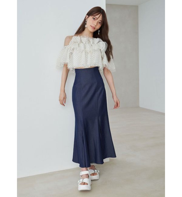 MERCURYDUO「バックレースアップストレッチマーメイドスカート」|スカート|