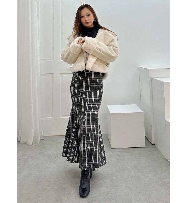 MERCURYDUO「バックレースアップストレッチマーメイドスカート」|スカート|