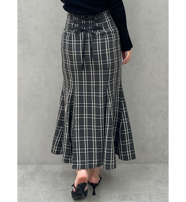 MERCURYDUO「バックレースアップストレッチマーメイドスカート」|スカート|ミックス