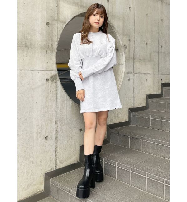 MURUA「【RUSSELL ATHLETIC&times;MURUA】ウエストリブミニワンピース」|ワンピース|