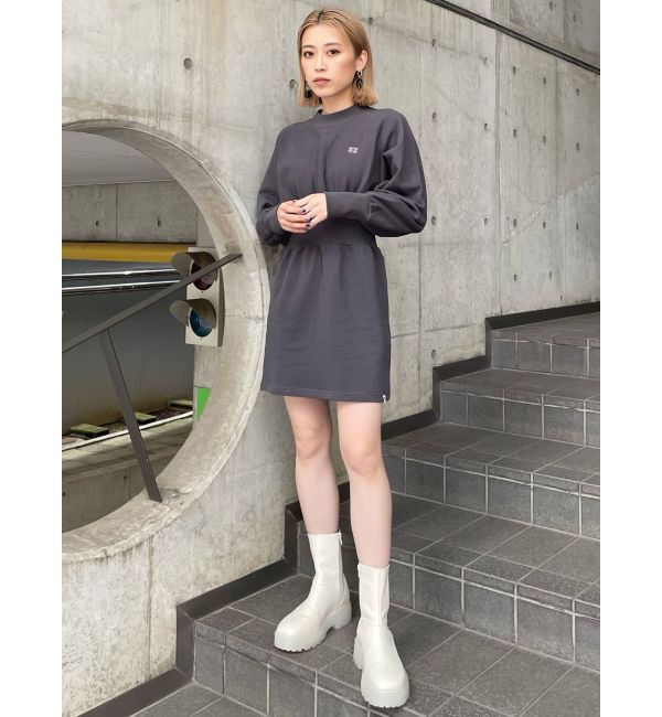 MURUA「【RUSSELL ATHLETIC&times;MURUA】ウエストリブミニワンピース」|ワンピース|