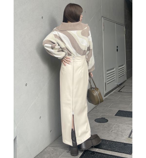 MURUA「マルチウェイナローフェイクレザースカート」|スカート|