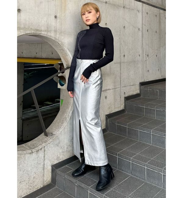 MURUA「マルチウェイナローフェイクレザースカート」|スカート|