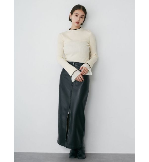 MURUA「マルチウェイナローフェイクレザースカート」|スカート|