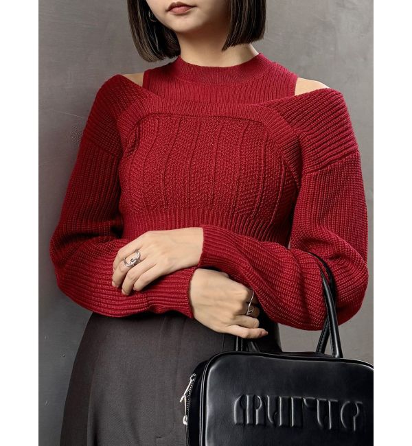 MURUA「2wayニットセットプルオーバー」|ニット・セーター|レッド