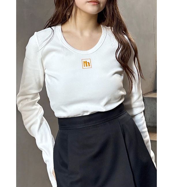 MURUA「マークロゴクロップドトップス」|Tシャツ・カットソー|ホワイト