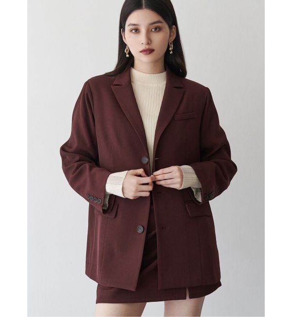 MURUA「2wayレングステーラードジャケット【セットアップ着用可】」|テーラードジャケット|ボルドー