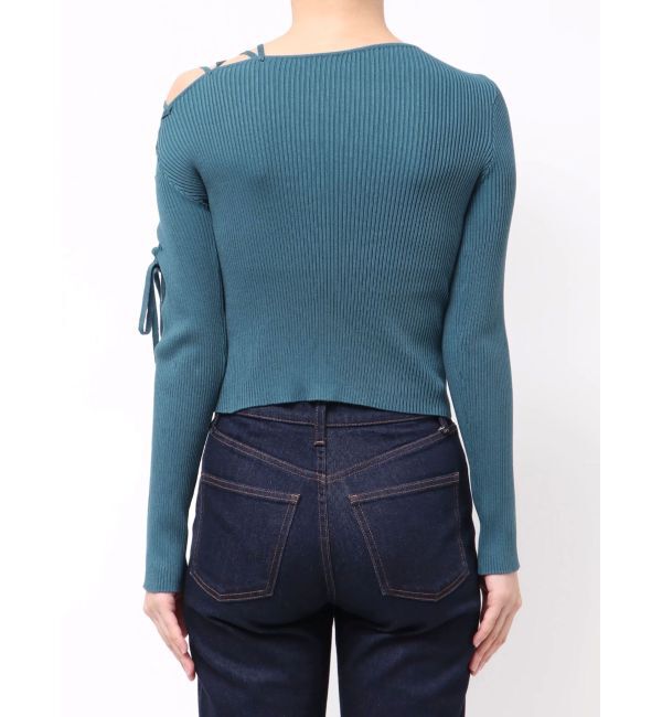 MURUA「デコルテレースアップリブニット」|ニット・セーター|