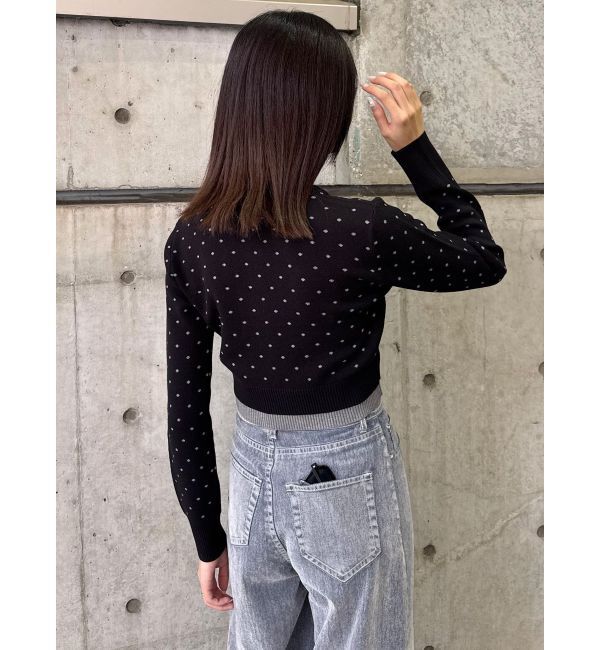 MURUA「ドットクロップドカーディガン」|ニット・セーター|