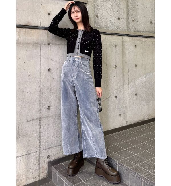 MURUA「ドットクロップドカーディガン」|ニット・セーター|