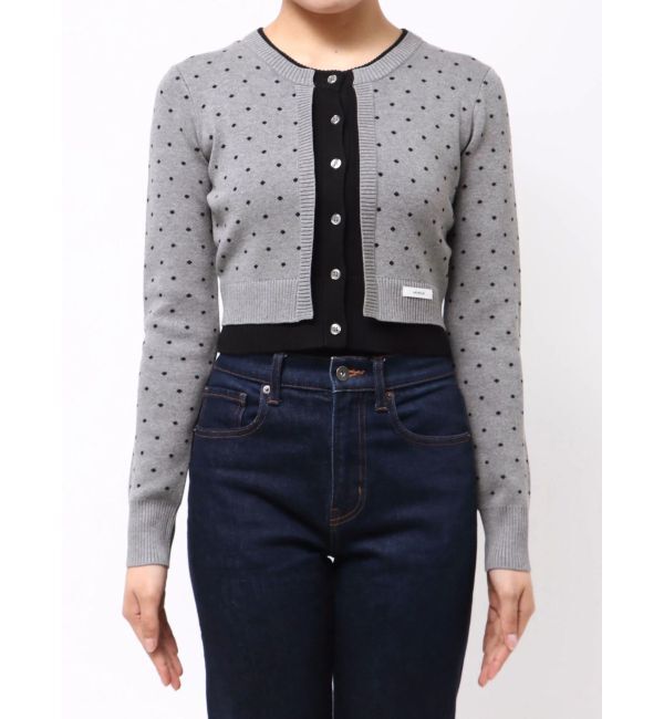 MURUA「ドットクロップドカーディガン」|ニット・セーター|