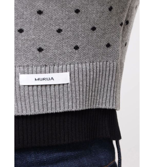 MURUA「ドットクロップドカーディガン」|ニット・セーター|