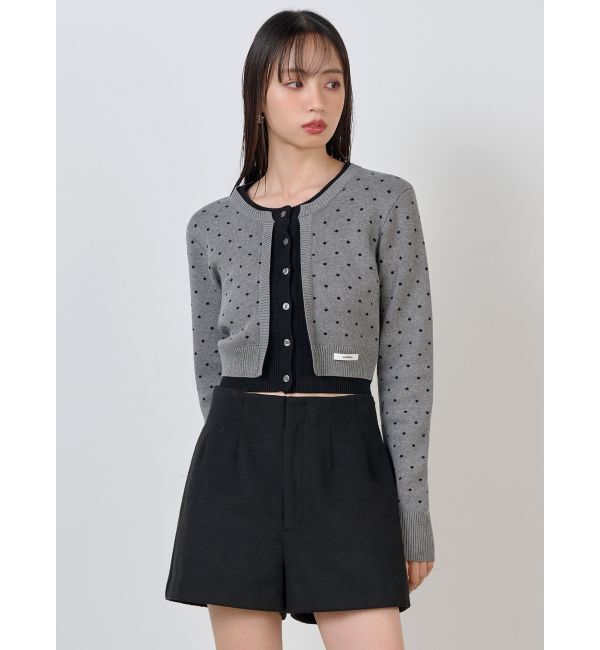 MURUA「ドットクロップドカーディガン」|ニット・セーター|