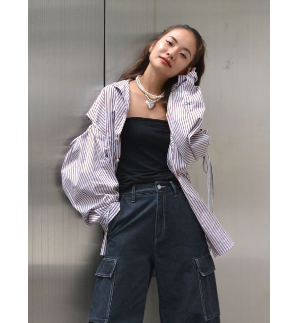 Ungrid「ショルダーギャザールーズシャツ」|シャツ・ブラウス|