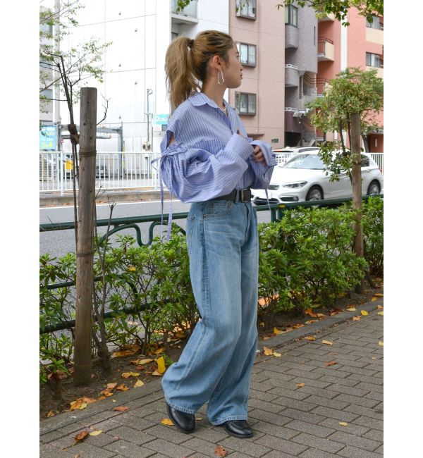 Ungrid「ショルダーギャザールーズシャツ」|シャツ・ブラウス|