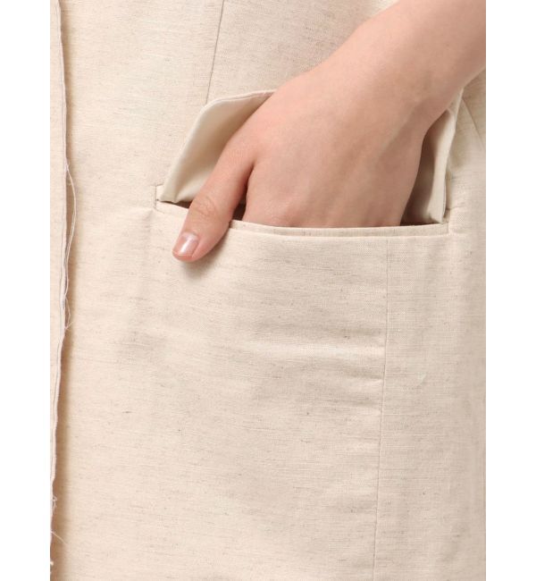 Ungrid「【Htage】バックデザインリネン混ノースリジャケット」|ベスト・ジレ|