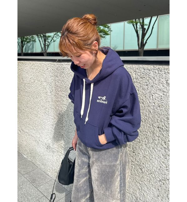 Ungrid「【WEB限定】ショートロゴプリントパーカー」|パーカー|