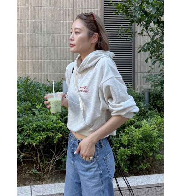 Ungrid「【WEB限定】ショートロゴプリントパーカー」|パーカー|