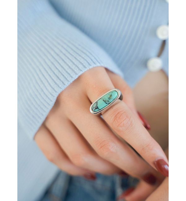 Ungrid「エリプスデザインストーンコンビリング」|リング|