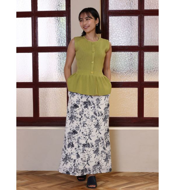 LAGUNAMOON「フラワーパターンナロースカート」|スカート|
