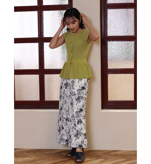 LAGUNAMOON「フラワーパターンナロースカート」|スカート|