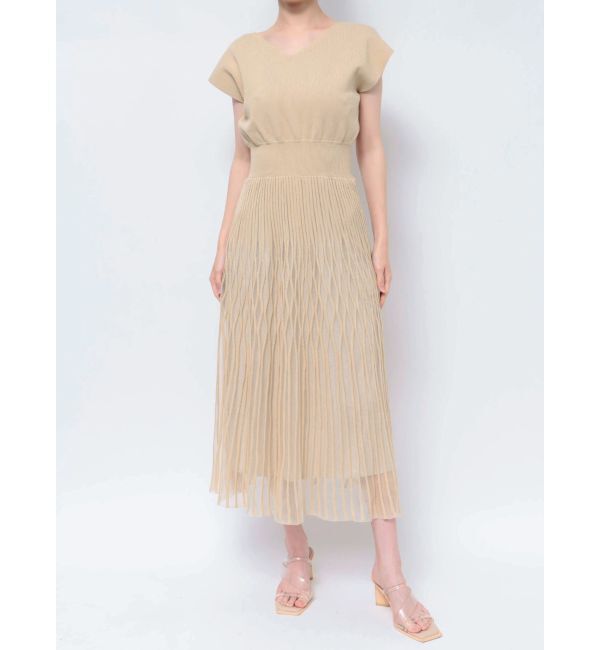 LAGUNAMOON「シアーパターンニットワンピース」|ワンピース|