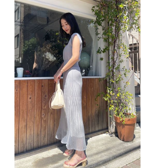 LAGUNAMOON「シアーパターンニットワンピース」|ワンピース|