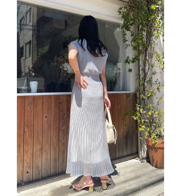 LAGUNAMOON「シアーパターンニットワンピース」|ワンピース|