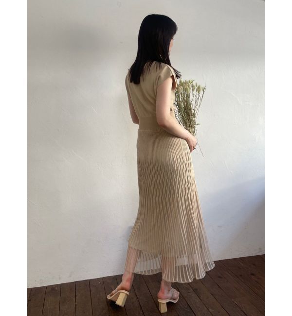 LAGUNAMOON「シアーパターンニットワンピース」|ワンピース|