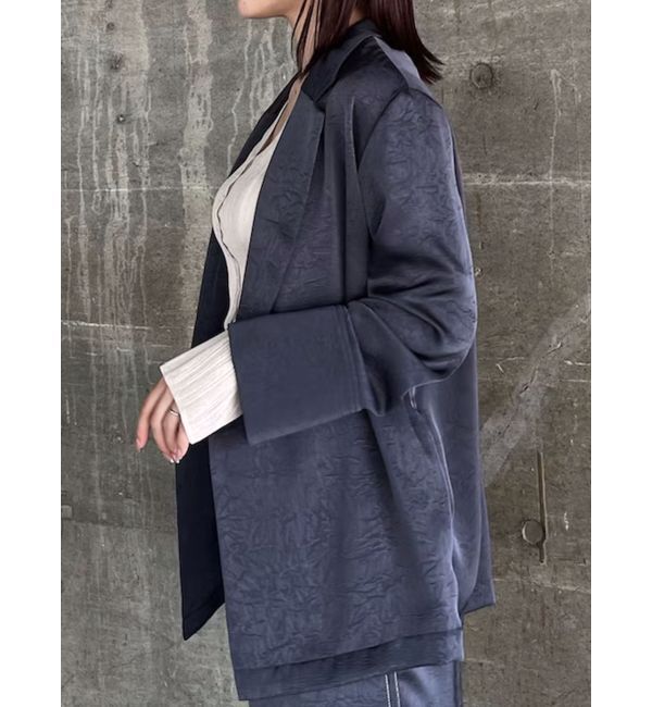 LAGUNAMOON「サテンオーバージャケット」|テーラードジャケット|