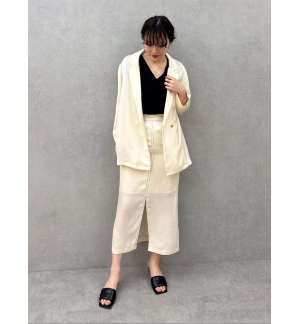 LAGUNAMOON「サテンオーバージャケット」|テーラードジャケット|