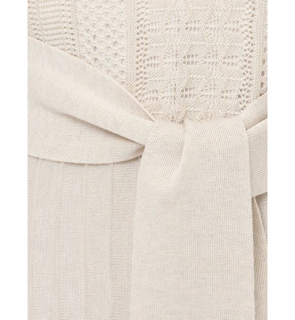 LAGUNAMOON「ストライプメッシュニットワンピース」|ワンピース|