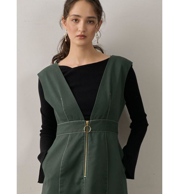 LAGUNAMOON「アシンメトリードレープフレアスリーブニット」|ニット・セーター|