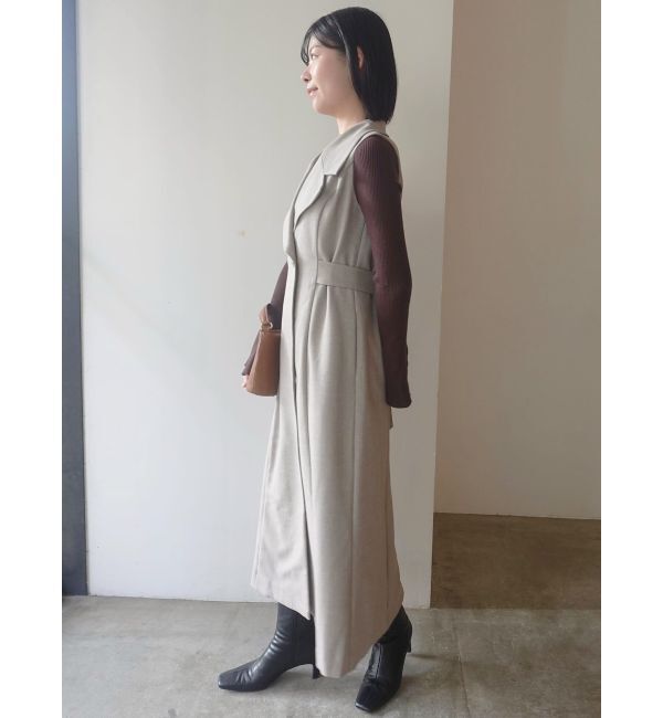 LAGUNAMOON「アシンメトリードレープフレアスリーブニット」|ニット・セーター|